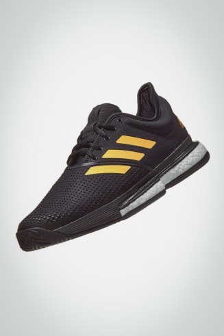 Мужские кроссовки для тенниса adidas SoleCourt Boost (черные / оранжевые)