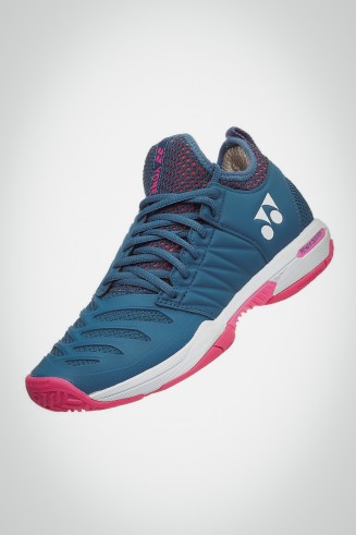 Женские кроссовки для тенниса Yonex Power Cushion Fusionrev 3 (темно-синие / розовые)