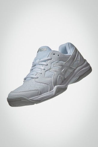 Женские кроссовки для тенниса Asics Gel Dedicate 6 (белые / серебристые)