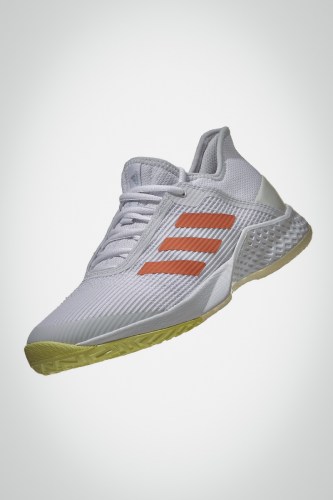 Женские теннисные кроссовки Adidas Adizero Club (белые / оранжевые)