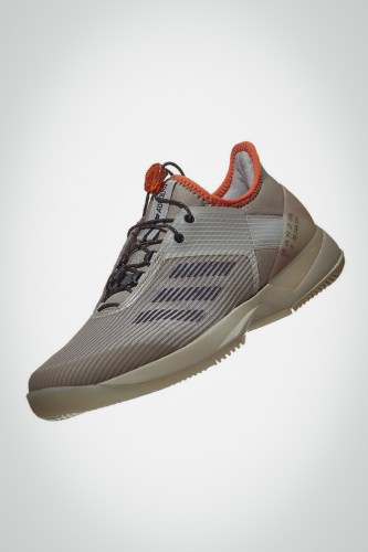 Женские теннисные кроссовки Adidas Adizero Ubersonic 3 (серые / оранжевые)