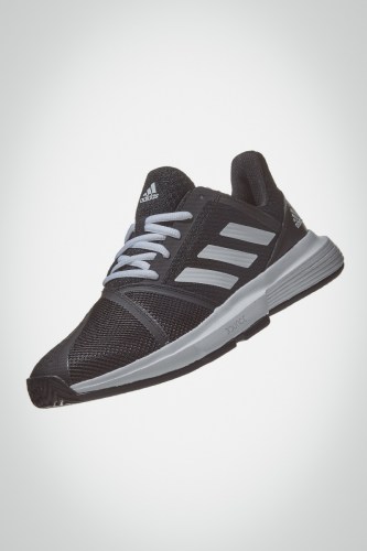 Женские теннисные кроссовки Adidas Courtjam Bounce (черные /белые)