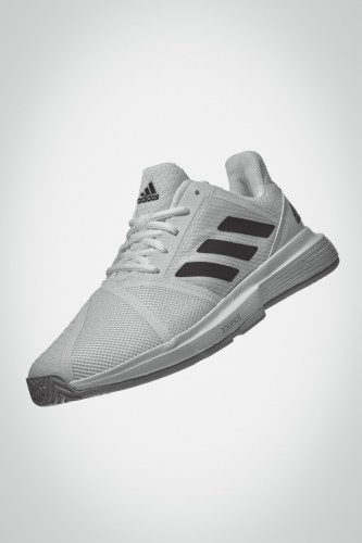 Мужские теннисные кроссовки adidas Courtjam Bounce широкие (белые / черные)