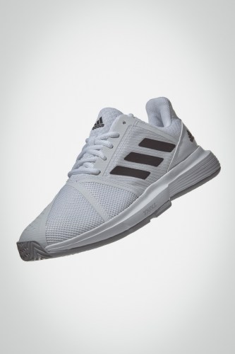 Женские теннисные кроссовки Adidas Courtjam Bounce Wide (белые / черные)
