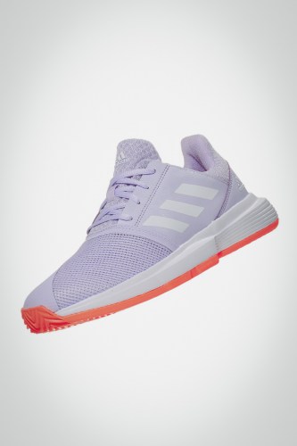 Детские теннисные кроссовки Adidas Courtjam XJ (белые / синие)