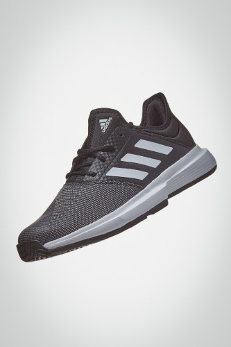 Женские теннисные кроссовки Adidas Gamecourt (черные / белые)