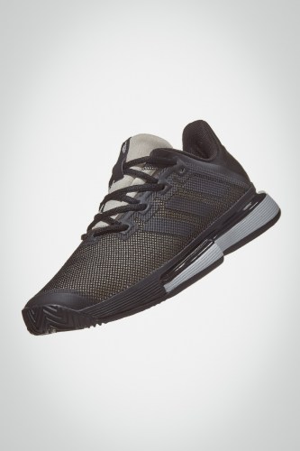 Женские теннисные кроссовки Adidas Solematch Bounce (черные / белые)