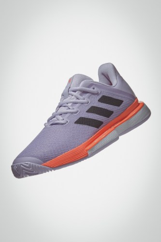 Женские теннисные кроссовки Adidas Solematch Bounce (фиолетовые / черные)