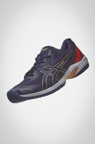 Мужские теннисные кроссовки Asics Court Speed FF (синие / золотые)
