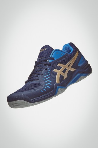 Мужские теннисные кроссовки Asics Gel Challenger 12 (синие / золотистые)