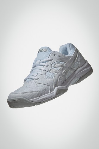 Женские теннисные кроссовки Asics Gel Dedicate 6 (белые / серебристые)