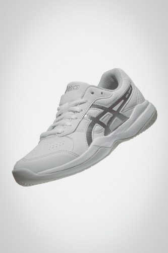 Детские теннисные кроссовки Asics Gel Game 7 GS (белые / серебристые)