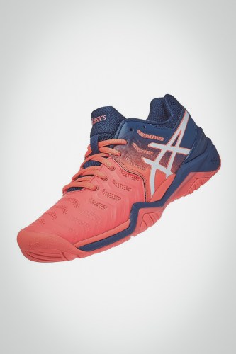 Женские теннисные кроссовки Asics Gel Resolution 7 (синие / розовые)
