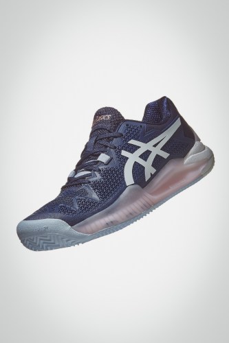 Женские теннисные кроссовки Asics Gel Resolution 8 (темно-синие / белые)