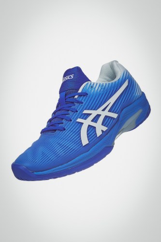 Женские теннисные кроссовки Asics Solution Speed FF (синие / белые)