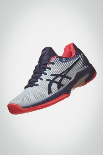 Женские теннисные кроссовки Asics Solution Speed FF (белые / темно-синие)