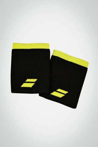 Купить напульсники Babolat Logo Jumbo (черные / желтые)