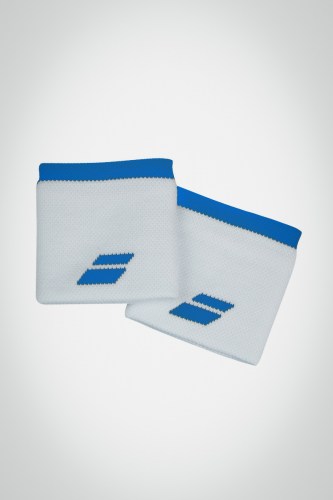 Купить напульсники Babolat Logo (белые / синие) 