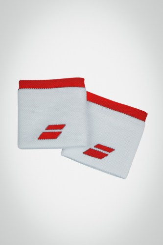 Купить напульсники Babolat Logo (белые / красные)
