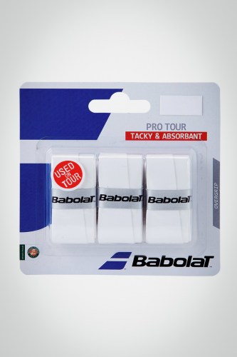 Купить овергрип Babolat Pro Tour x3 (белый) 