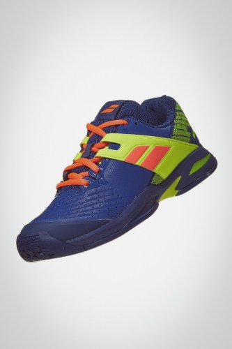 Детские теннисные кроссовки Babolat Propulse All Court (синие / желтые)