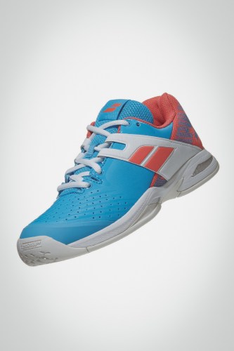 Детские теннисные кроссовки Babolat Propulse All Court (голубые / розовые)