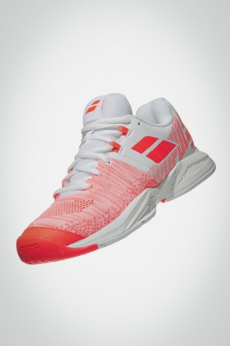Женские теннисные кроссовки Babolat Propulse Blast (белые / оранжевые)