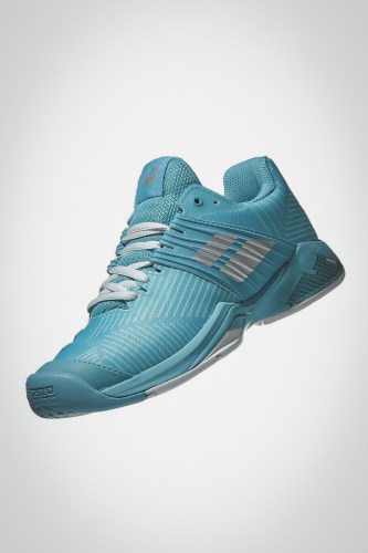 Женские теннисные кроссовки Babolat Propulse Fury All Court (голубые / белые)