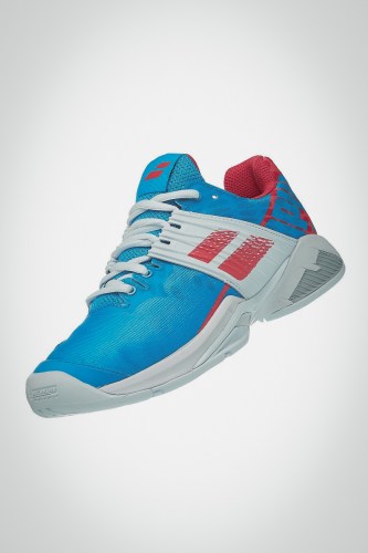 Женские теннисные кроссовки Babolat Propulse Fury All Court (голубые / розовые)