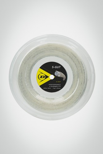 Струны для теннисной ракетки Dunlop S-Gut 125 / 17 - 200 метров (белые)
