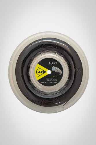 Струны для теннисной ракетки Dunlop S-Gut 132 / 16 - 200 метров (черные)