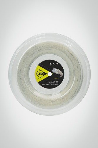 Струны для теннисной ракетки Dunlop S-Gut 132 / 16 - 200 метров (белые)