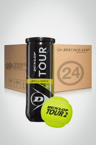 Коробка мячей для большого тенниса Dunlop Tour Brilliance (24 банки)