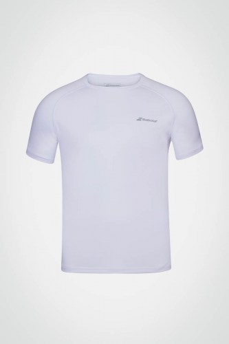 Мужская футболка для тенниса Babolat Play Crew Neck (белая)