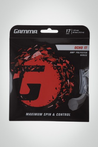 Струны для теннисной ракетки Gamma AMP Ocho 125 / 17 - 12 метров (серебристые)