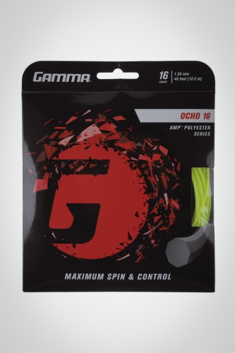 Струны для теннисной ракетки Gamma AMP Ocho 130 / 16 - 12 метров (желтые)