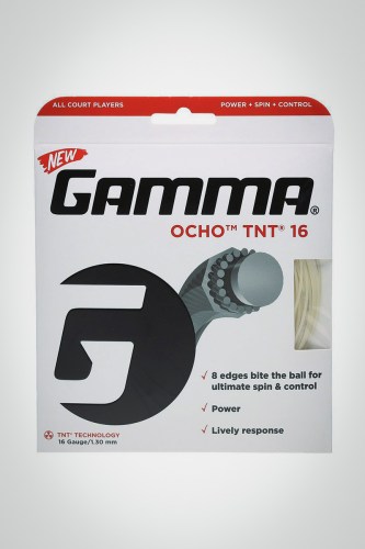 Струны для теннисной ракетки Gamma Ocho TNT 130 / 16 - 12 метров (естественные)