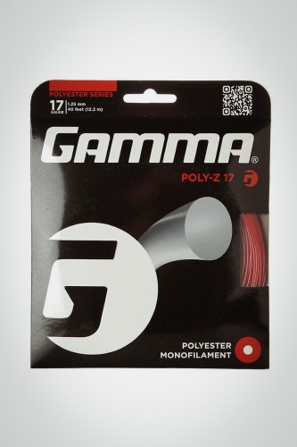 Струны для теннисной ракетки Gamma Poly-Z 125 / 17 - 12 метров (красные)