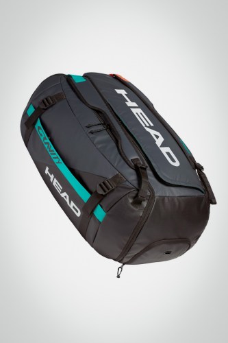 Теннисная сумка Head Gravity Duffle (черная / бирюзовая)