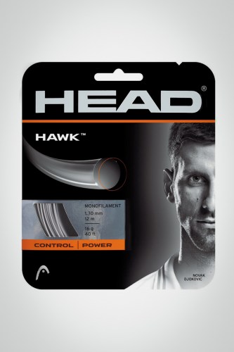 Струны для теннисной ракетки Head Hawk 130 / 16 - 12 метров (серые)