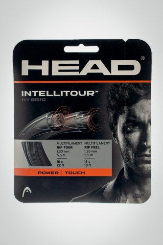Струны для теннисной ракетки Head Intellitour 130 / 16 - 12 метров (серые)