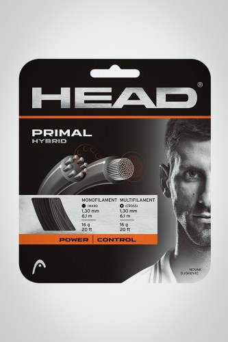 Струны для теннисной ракетки Head Primal 130 / 16 - 12 метров (серые)