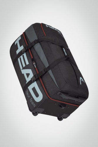 Купить теннисную сумку Head Tour Team Travel Trolley (черная / серая) 