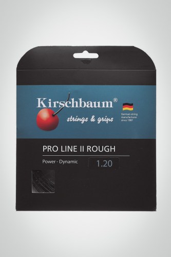 Струны для теннисной ракетки Kirschbaum Pro Line 2 Rough 120 / 18 - 12 метров (черные)
