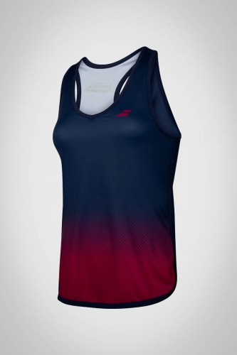 Детская майка для тенниса для девочки Babolat Compete (синяя / малиновая)