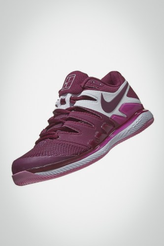 Женские теннисные кроссовки Nike Air Zoom Vapor X (бордовые / белые / розовые)