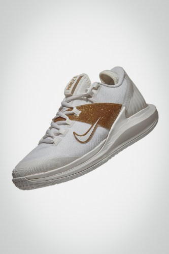 Женские теннисные кроссовки Nike Air Zoom Zero (белые / золотистые)