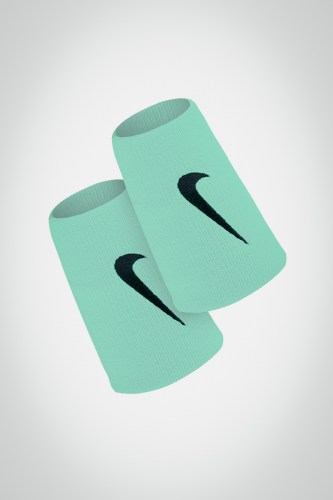 Купить большие напульсники Nike Premier Double Wide (салатовые / черные)