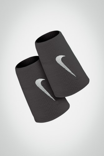 Купить большие напульсники Nike Premier Double Wide (серые / белые) 