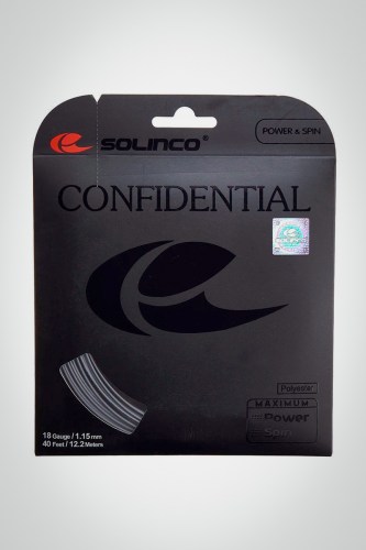 Струны для теннисной ракетки Solinco Confidential 115 / 18 - 12 метров (серые)